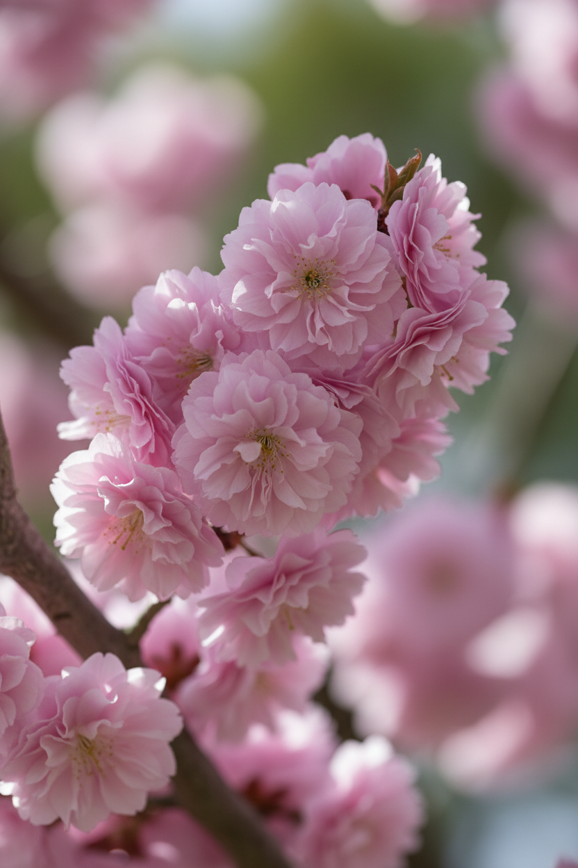 Zierpflaume Prunus blireana Blüten Detail Malsch